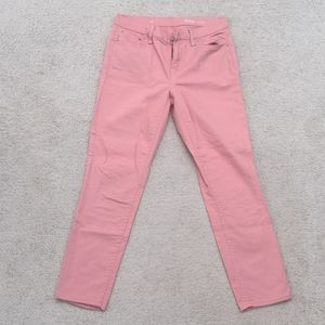 GAP skinny jeans, 26r, salmon/peach/pink